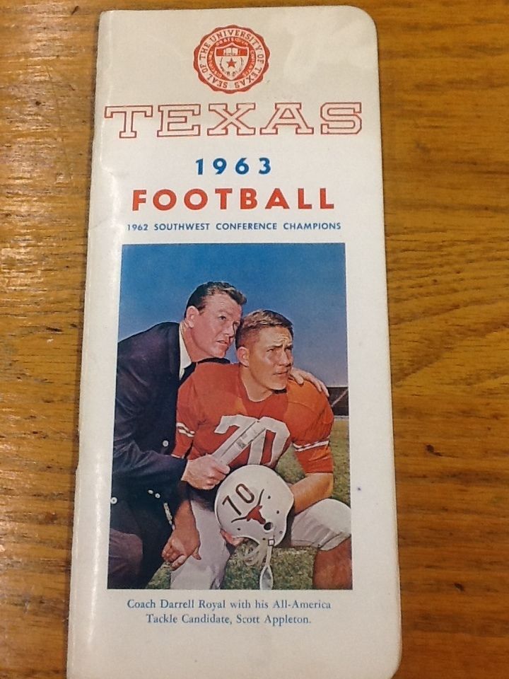 College Football Media Guide: Texas Longhorns (1963)