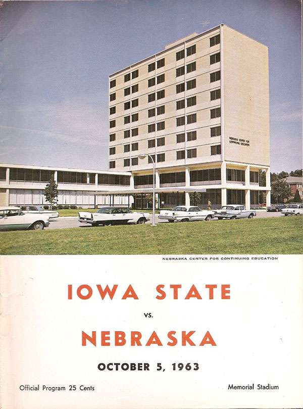 College Football Program: Nebraska Cornhuskers vs. Iowa State Cyclones (October 5, 1963)