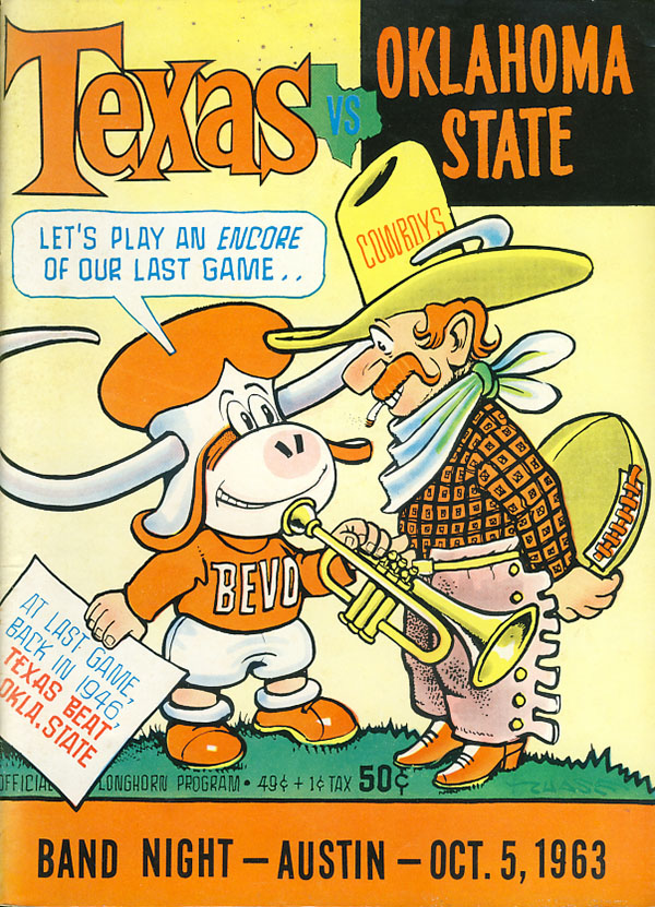 College Football Program: Texas Longhorns vs. Oklahoma State Cowboys (October 5, 1963)