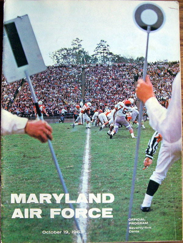 College Football Program: Maryland Terrapins vs. Air Force Falcons (October 19, 1963)