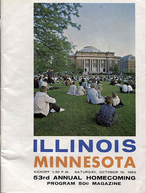 College Football Program: Illinois Fighting Illini vs. Minnesota Golden Gophers (October 19, 1963)