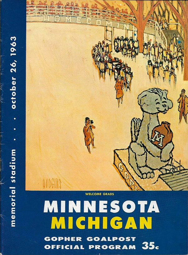 College Football Program: Minnesota Golden Gophers vs. Michigan Wolverines (October 26, 1963)