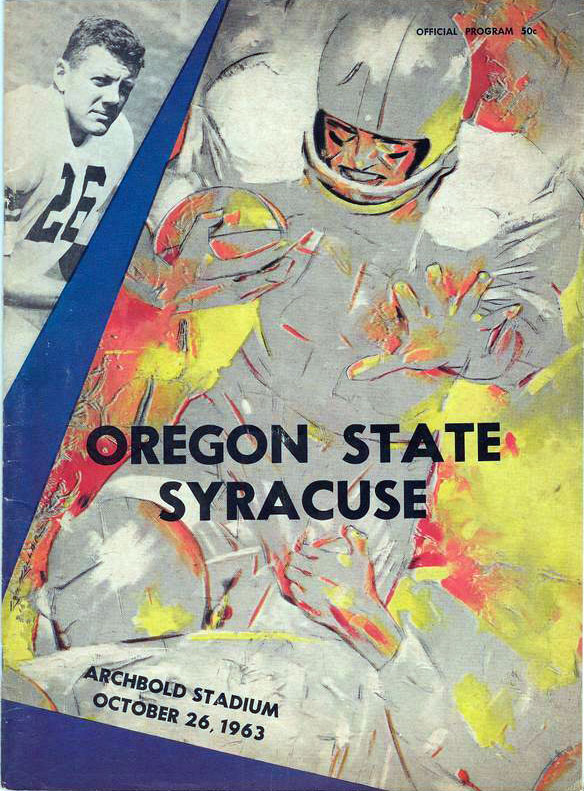 College Football Program: Syracuse Orangemen vs. Oregon State Beavers (October 26, 1963)