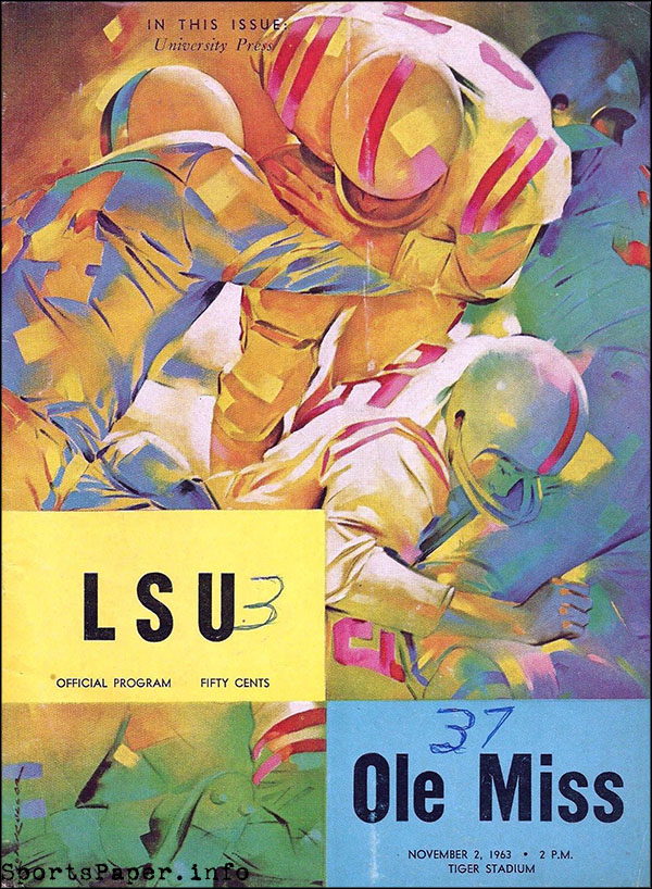 College Football Program: LSU Tigers vs. Ole Miss Rebels (November 2, 1963)