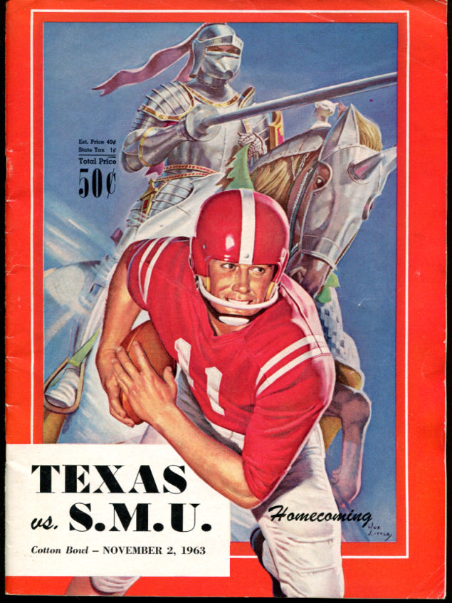 College Football Program: SMU Mustangs vs. Texas Longhorns (November 2, 1963)