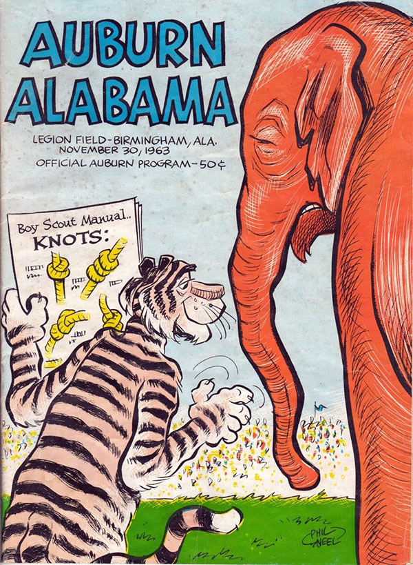 College Football Program: Alabama Crimson Tide vs. Auburn Tigers (November 30, 1963)