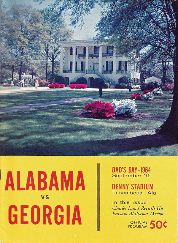 College Football Program: Alabama Crimson Tide vs. Georgia Bulldogs (September 19, 1964)