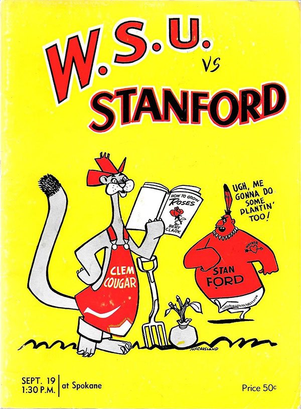 College Football Program: Washington State Cougars vs. Stanford Indians (September 19, 1964)