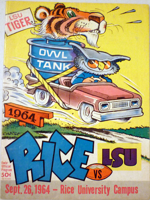 College Football Program: Rice Owls vs. LSU Tigers (September 26, 1964)