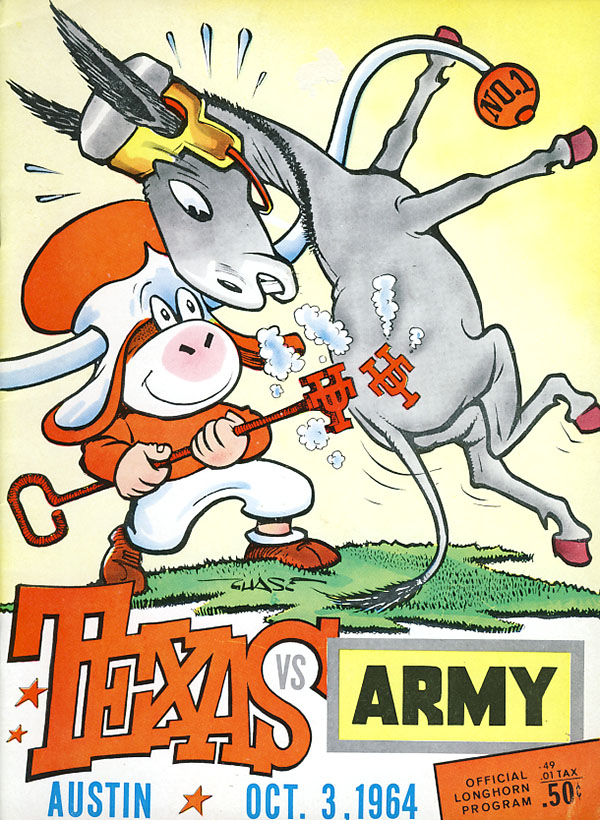 College Football Program: Texas Longhorns vs. Army Cadets (October 3, 1964)