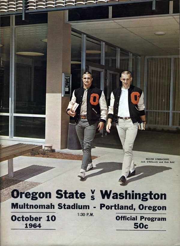 College Football Program: Oregon State Beavers vs. Washington Huskies (October 10, 1964)