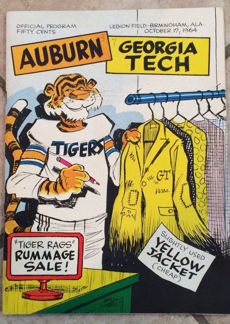 College Football Program: Auburn Tigers vs. Georgia Tech Yellow Jackets (October 17, 1964)