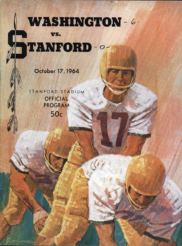 College Football Program: Stanford Indians vs. Washington Huskies (October 17, 1964)