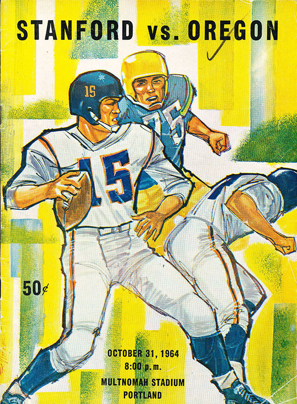 College Football Program: Oregon Ducks vs. Stanford Indians (October 31, 1964)