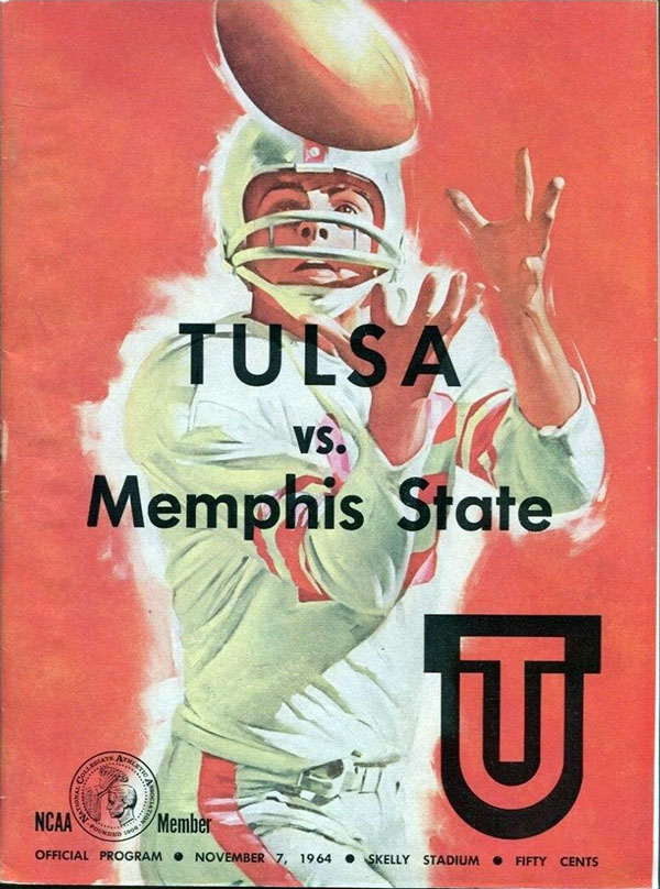 College Football Program: Tulsa Golden Hurricane vs. Memphis State Tigers (November 7, 1964)