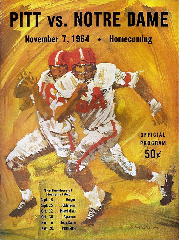 College Football Program: Pittsburgh Panthers vs. Notre Dame Fighting Irish (November 7, 1964)