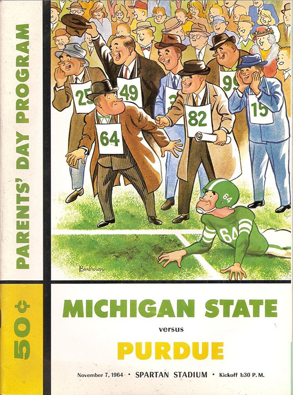 College Football Program: Michigan State Spartans vs. Purdue Boilermakers (November 7, 1964)