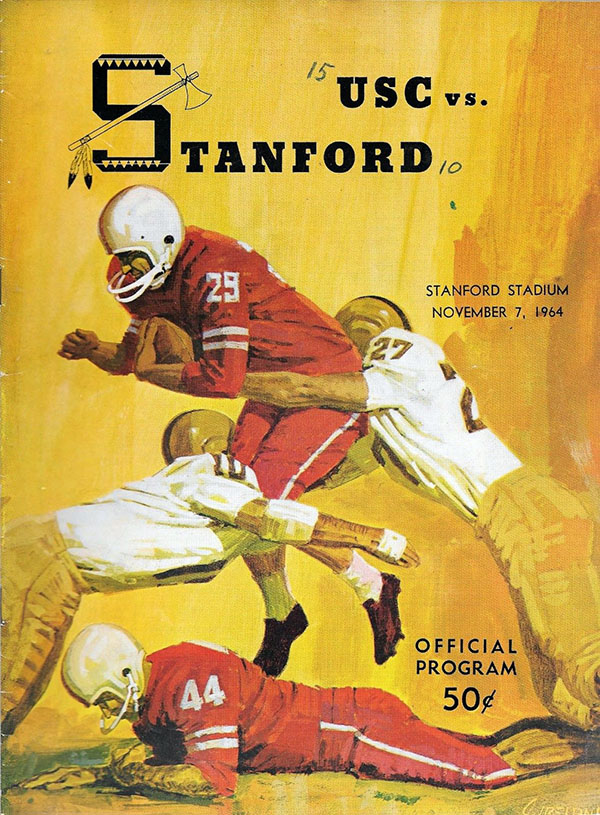 College Football Program: Stanford Indians vs. USC Trojans (November 7, 1964)