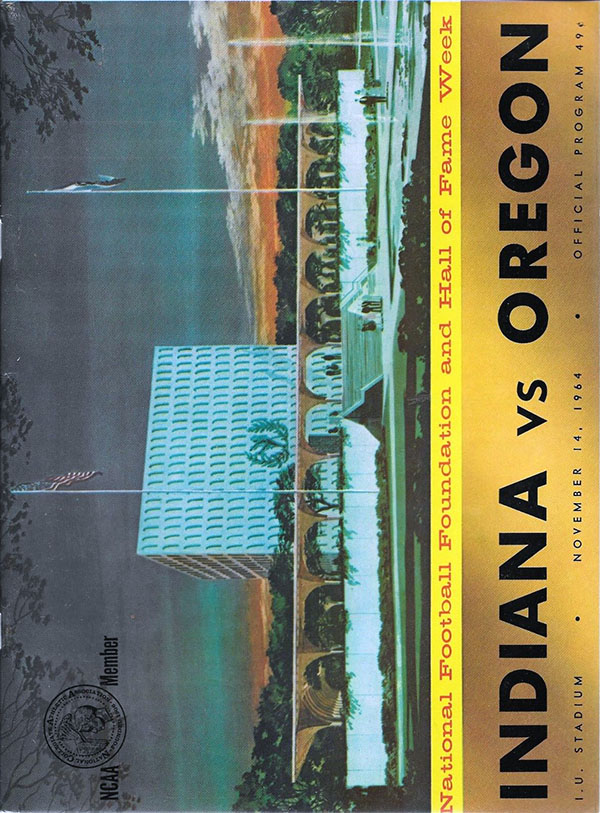 College Football Program: Indiana Hoosiers vs. Oregon Ducks (November 14, 1964)