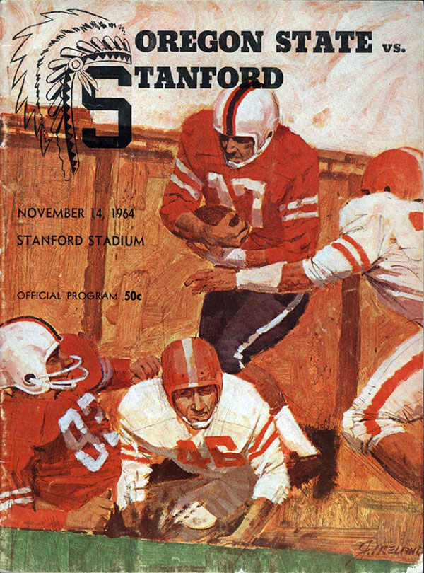 College Football Program: Stanford Indians vs. Oregon State Beavers (November 14, 1964)