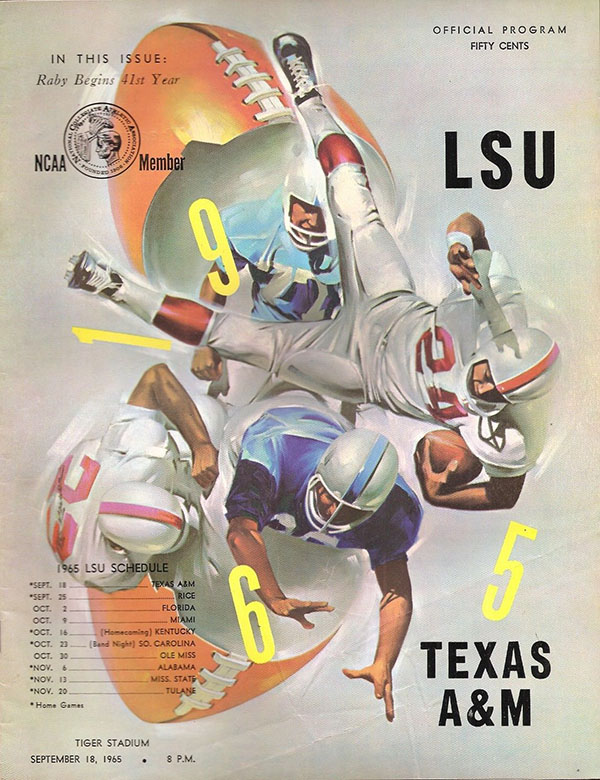 College Football Program: LSU Tigers vs. Texas A&M Aggies (September 18, 1965)