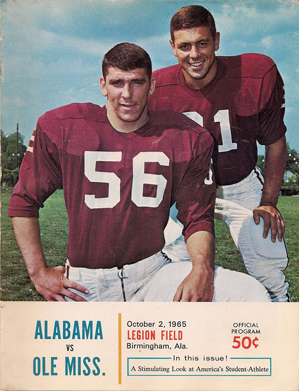 College Football Program: Alabama Crimson Tide vs. Ole Miss Rebels (October 2, 1965)