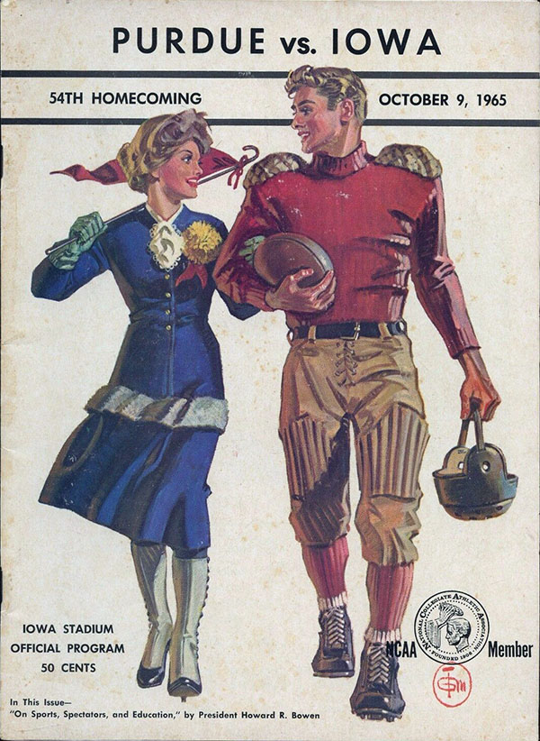 College Football Program: Iowa Hawkeyes vs. Purdue Boilermakers (October 9, 1965)