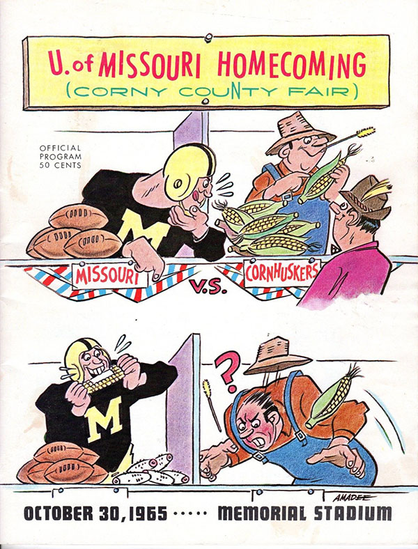 College Football Program: Missouri Tigers vs. Nebraska Cornhuskers (October 30, 1965)