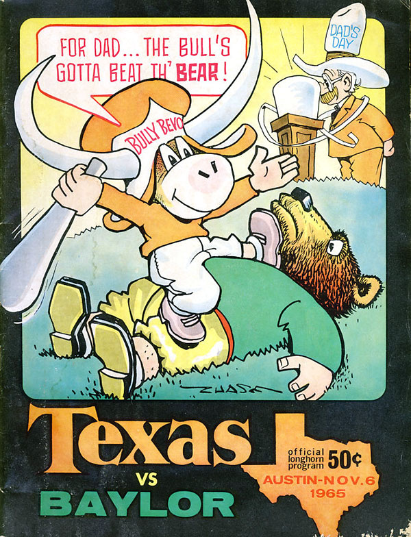 College Football Program: Texas Longhorns vs. Baylor Bears (November 6, 1965)