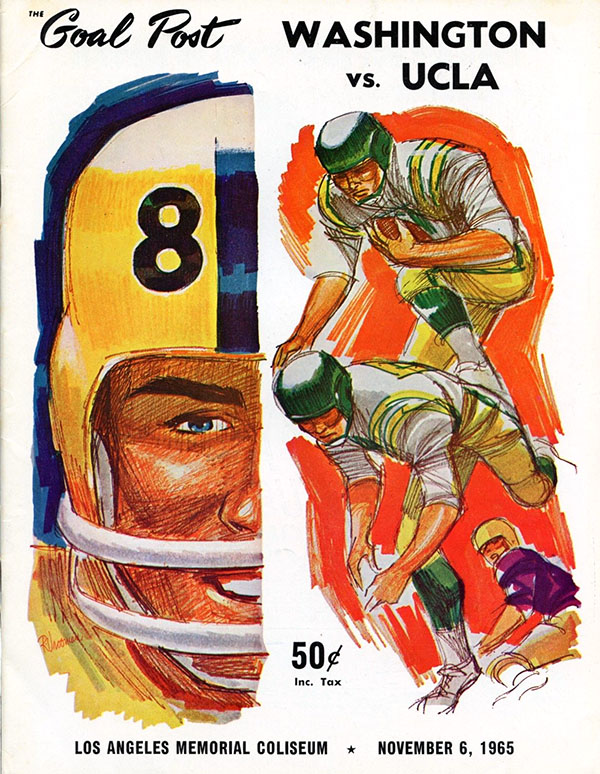 College Football Program: UCLA Bruins vs. Washington Huskies (November 6, 1965)