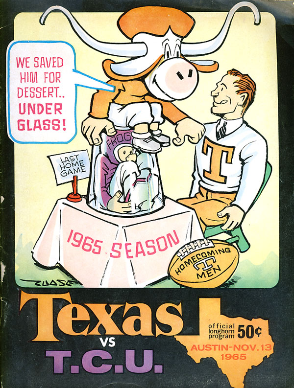 College Football Program: Texas Longhorns vs. TCU Horned Frogs (November 13, 1965)