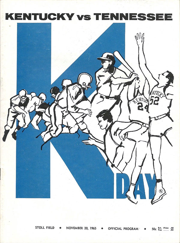 College Football Program: Kentucky Wildcats vs. Tennessee Volunteers (November 20, 1965)