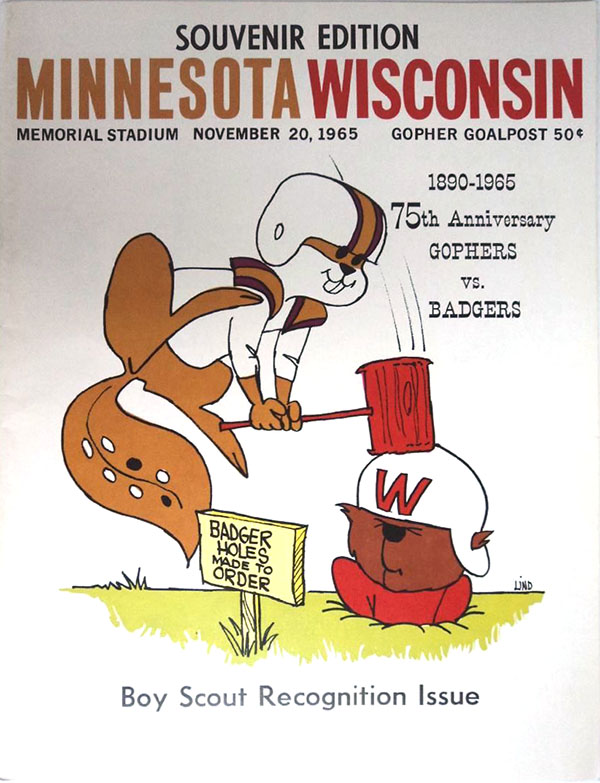 College Football Program: Minnesota Golden Gophers vs. Wisconsin Badgers (November 20, 1965)