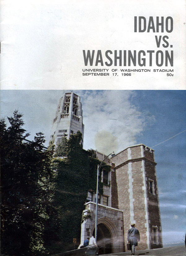 College Football Program: Washington Huskies vs. Idaho Vandals (September 17, 1966)