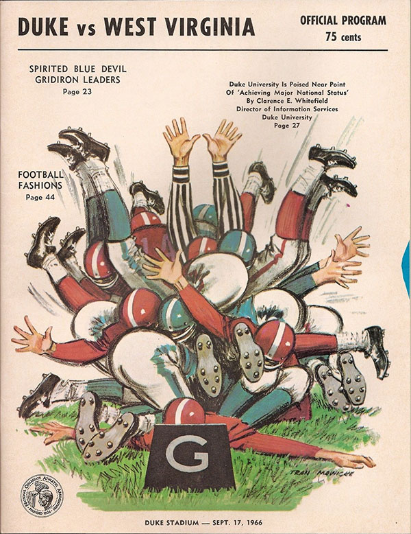 College Football Program: Duke Blue Devils vs. West Virginia Mountaineers (September 17, 1966)