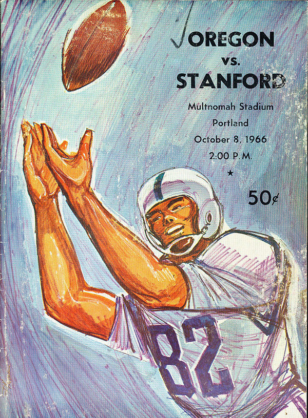 College Football Program: Oregon Ducks vs. Stanford Indians (October 8, 1966)