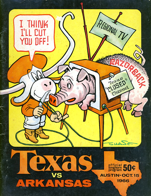 College Football Program: Texas Longhorns vs. Arkansas Razorbacks (October 15, 1966)