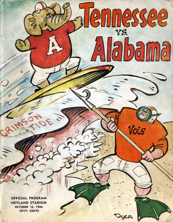 College Football Program: Tennessee Volunteers vs. Alabama Crimson Tide (October 15, 1966)