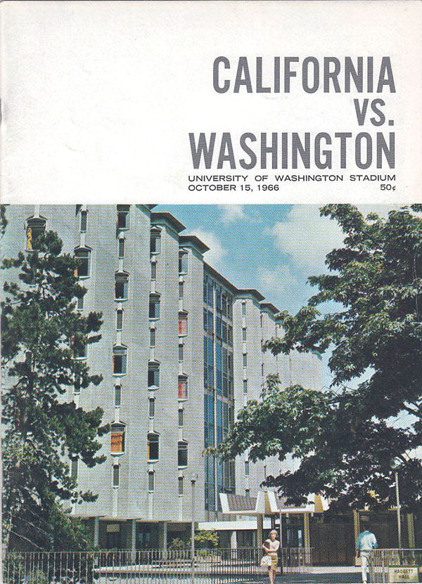 College Football Program: Washington Huskies vs. California Golden Bears (October 15, 1966)