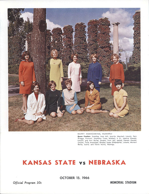 College Football Program: Nebraska Cornhuskers vs. Kansas State Wildcats (October 15, 1966)
