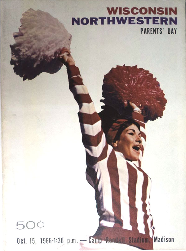 College Football Program: Wisconsin Badgers vs. Northwestern Wildcats (October 15, 1966)
