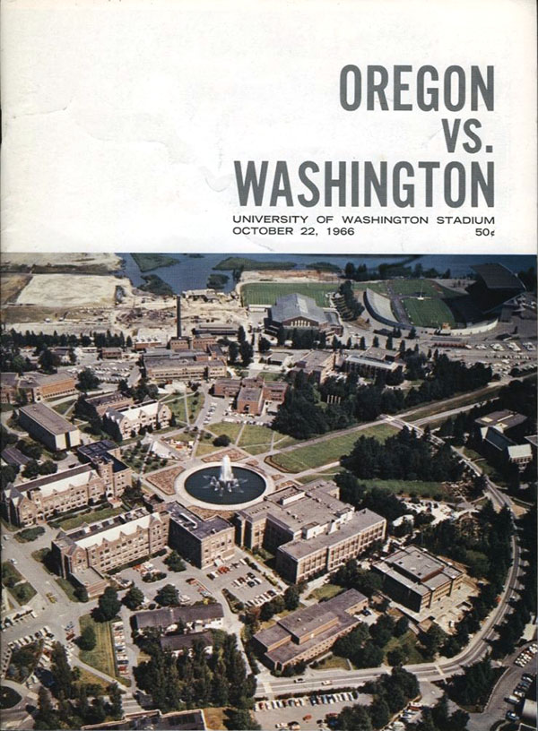 College Football Program: Washington Huskies vs. Oregon Ducks (October 22, 1966)