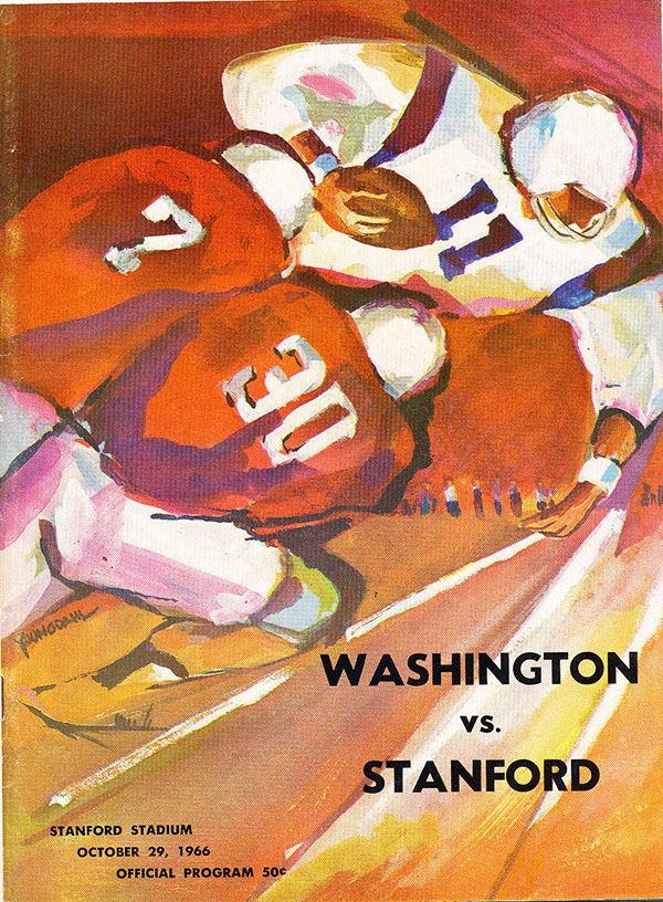 College Football Program: Stanford Indians vs. Washington Huskies (October 29, 1966)