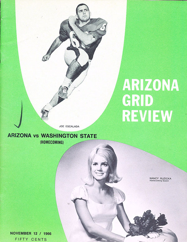 College Football Program: Arizona Wildcats vs. Washington State Cougars (November 12, 1966)