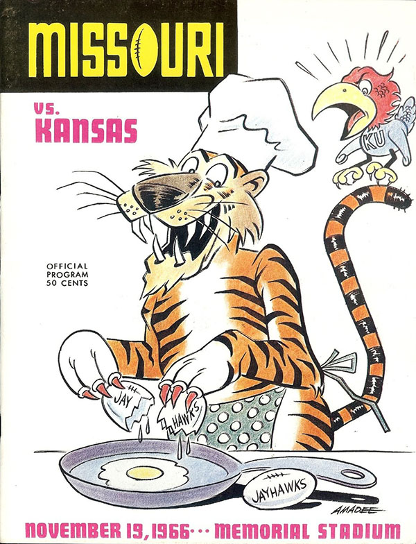 College Football Program: Missouri Tigers vs. Kansas Jayhawks (November 19, 1966)