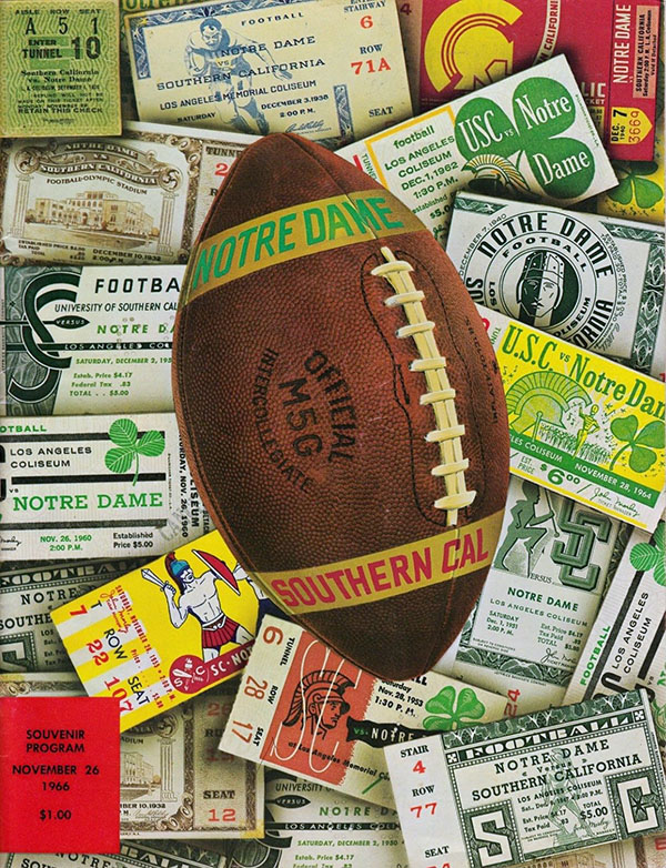 College Football Program: USC Trojans vs. Notre Dame Fighting Irish (November 26, 1966)