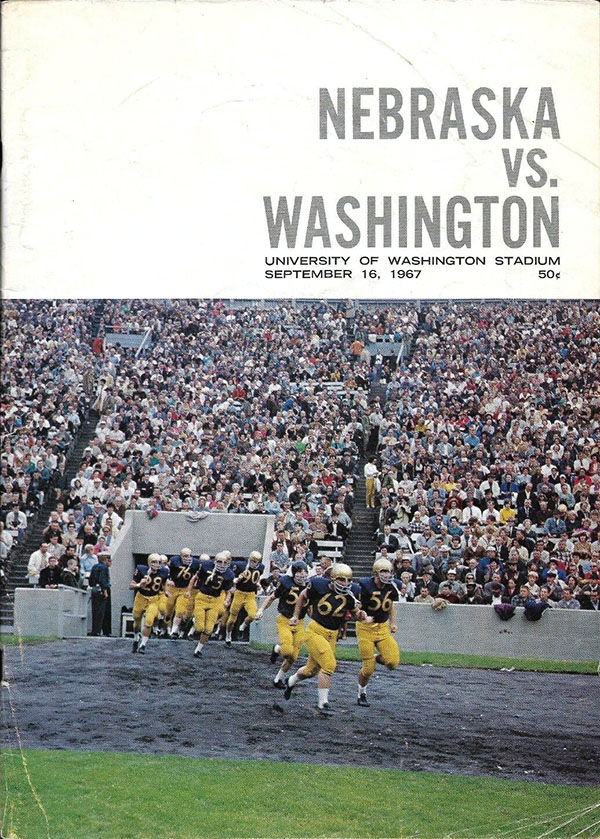 College Football Program: Washington Huskies vs. Nebraska Cornhuskers (September 16, 1967)