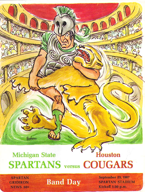 College Football Program: Michigan State Spartans vs. Houston Cougars (September 23, 1967)