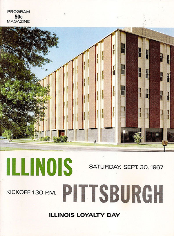 College Football Program: Illinois Fighting Illini vs. Pittsburgh Panthers (September 30, 1967)