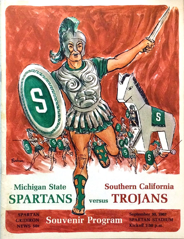 College Football Program: USC Trojans vs. Michigan State Spartans (September 30, 1967)